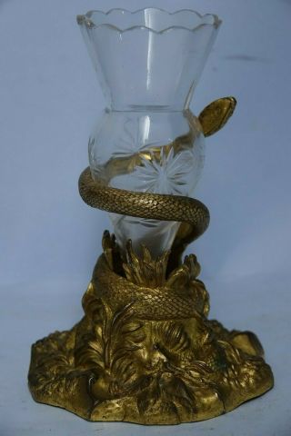 FINE QUALITY EARLY GILT BRONZE SNAKE STAND EPERGNE 1849 - VERY RARE - L@@K 4