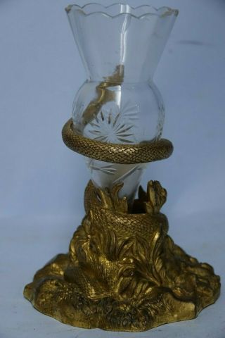 FINE QUALITY EARLY GILT BRONZE SNAKE STAND EPERGNE 1849 - VERY RARE - L@@K 5