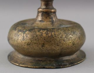 Small Authentic Antique 16th/17th Early Bronze Candlestick Candleholder,  NR 6