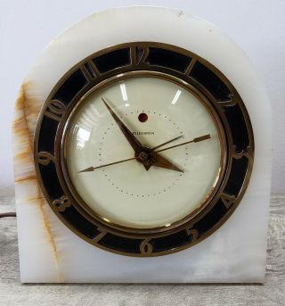 Rare Vintage Art Deco Telechron Legislator Model 7h105 Mantel Clock See Video