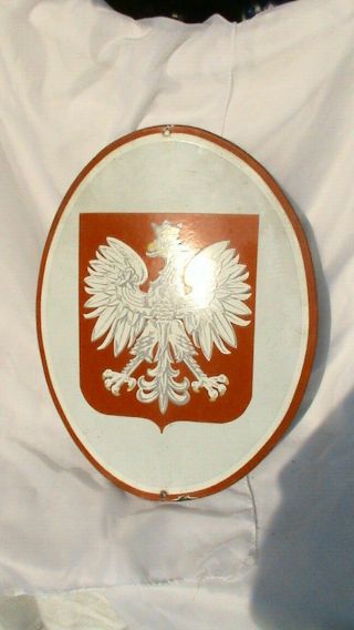 Very Old Enamelled Polish Patriotic Emblem - Big Size - Bargain