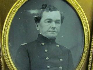 Pre Civil War Officer 1/4 Plate Daguerreotype Photograph