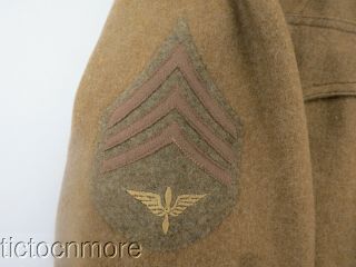WWI US ARMY AIR SERVICE 1st CLASS SERGEANT TUNIC AERO SQDN DOG TAGS d.  1916 NAMED 5