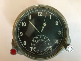 Soviet Ussr Military Aircraft Cockpit Clock 59 Chp