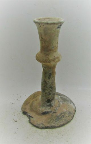 Finest Circa 200 - 400ad Roman Era Glass Iridescent Candle Holder