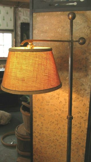 Brass Art Deco Floor Lamp By Donald Deskey With Shade