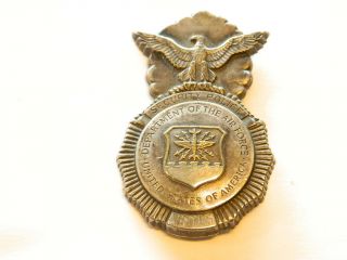 Vintage Us Air Force Security Police Badge Numbered & Obsolete 1960 