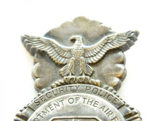 Vintage US Air Force Security Police Badge Numbered & Obsolete 1960 ' s 2