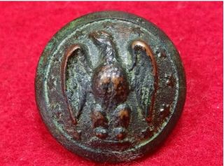 Excavated Confederate Staff Officer 23mm Coat Button Extra Rich/treble