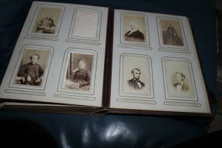 LARGE VICTORIAN ANTIQUE PHOTO PHOTOGRAPH CDV ALBUM AMERICAN CIVIL WAR LINCOLN 12