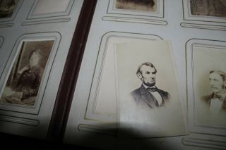 Large Victorian Antique Photo Photograph Cdv Album American Civil War Lincoln
