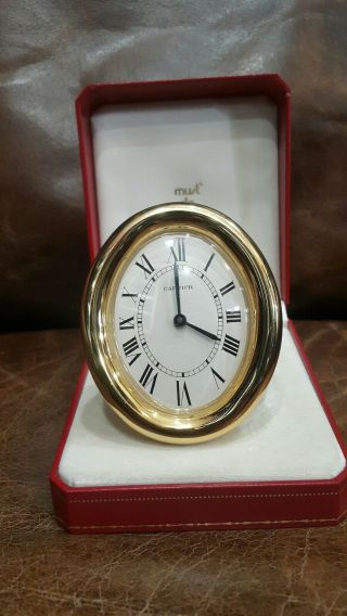 Louis Cartier Table Clocks In Excell Cond W/ certificate 2