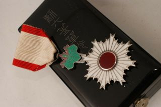 Japanese 6th Class Order Of The Rising Sun Medal Badge Army Navy War　　　 　