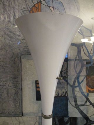 Vtg Mid - century Modern Floor Lamp Torchiere Pair Laurel Lightolier Era 10