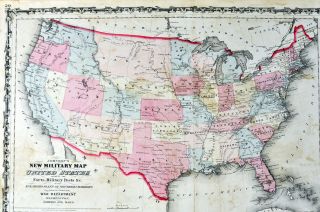 1861 Johnson Civil War Map United States War Department Washington Harbor Plans 2