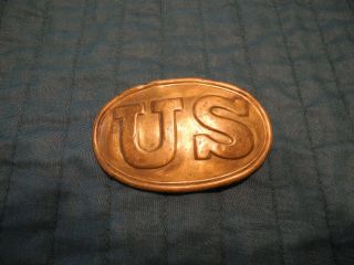 Us Oval Stud Back Belt Plate Made By W.  H.  Smith,  Brooklyn,  Ny