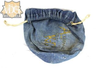 WW2 US Navy USN Named Denim Jean Laundry/Personal Affects Bag 4