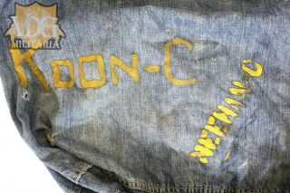 WW2 US Navy USN Named Denim Jean Laundry/Personal Affects Bag 6