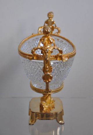 Cristal Martin Benito Paris France - Facet Jardiniere (Planter) Josephine Angel 3