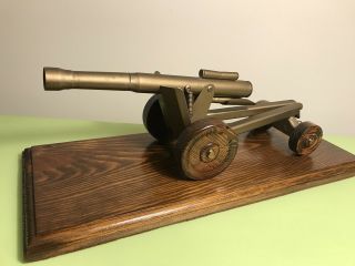 Huge Canon Desk Model Empty Bullet Shell Trench Art Communist Yugoslavia