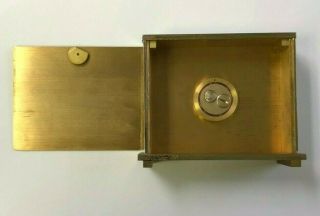 Vintage Bulova Accutron Brass Desk Clock D 2051 1970 ' s 8