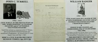 Civil War Lt 31st Illinois Infantry 9th Usvv Musician Desertion Document Signed