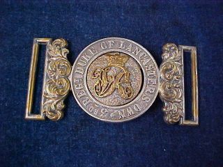 Named Orig Victorian Era 2 Piece Belt Buckle Duke Of Lancasters Own 3rd Regt