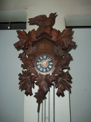 Vintage August Schwer Cuckoo Clock West Germany Please Read