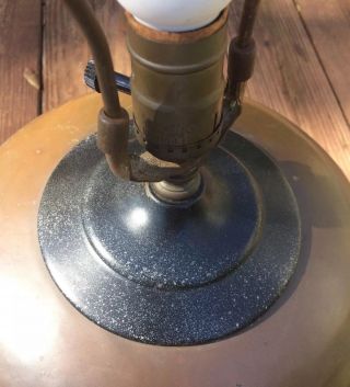 Large Vintage Hand Hammered Copper Table Lamp Van Erp Style Arts & Crafts 8