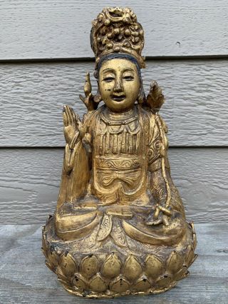 Antique Chinese Bronze Buddha Ming China Asian