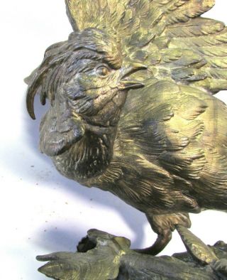 Antique French 2nd Empire Gilt Bronze Bird Pheasant