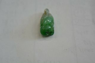 Vintage Chinese Carved Jade Cicada Amulet Pendant Jade Bail