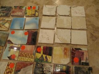 RARE 49 Old Tiles from THE CASA MONICA - ST.  AUGUSTINE FL.  - Salvage - HISTORIC HOTEL 9