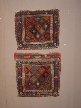 Wonderful 1880 Antique Jaff Kurdish Bagfaces Hg