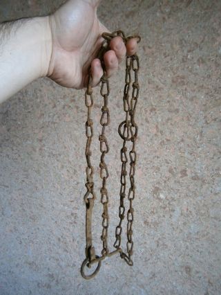 Fantastic Rare Ancient Khazar Kievan Rus Iron Hearth Chain Artifact 1600 Mm