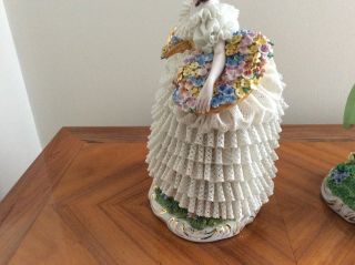 Dresden volkstedt Sitzendorf seldom occasion basketlady Gent figurine porcelain 8