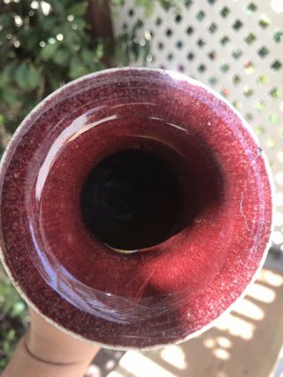 Antique Chinese Ox Blood Glaze Vase 7