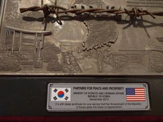 RARE Vintage KOREAN WAR The Wire Fence from DMZ Limited Edition Military Plaque 4