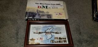 Framed Dmz Piece Of The Wire Fence From Korea Plaque Korean War 2008 Box