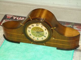 General Electric Telechron Rotor Gloucester Ships Bell Vintage Mantle Clock