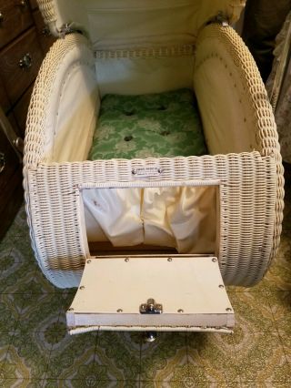 Antique wicker baby carriage 3