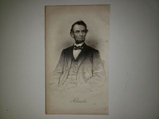 Abraham Lincoln Engraving 1865 Sketch Print Very Rare