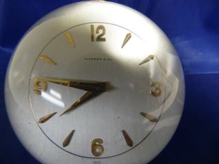 Vtg Tiffany& Co.  Lucite Desk Clock IMHOF Swiss 15 Jewel Movement w/ Issues 4