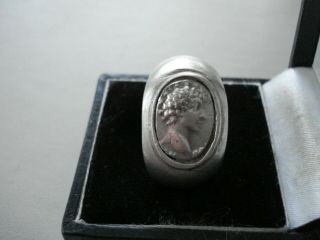Roman Silver Ring With Emperor - - 