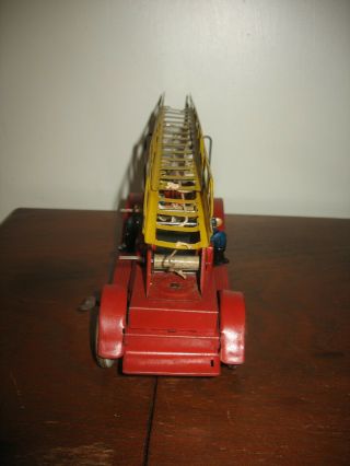 TIPPCO FIRE ENGINE LADDER TRUCK GERMANY TINPLATE TOY WIND UP VINTAGE TIN no car 9