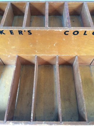 VINTAGE BAKER’S EXTRACT COMPANY WOODEN DISPLAY RACK ADVERTISING WOOD 11