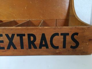 VINTAGE BAKER’S EXTRACT COMPANY WOODEN DISPLAY RACK ADVERTISING WOOD 4