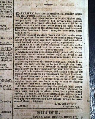 Rare ATLANTA GA Georgia CONFEDERATE Memphis TN Civil War 1864 Old Newspaper 12