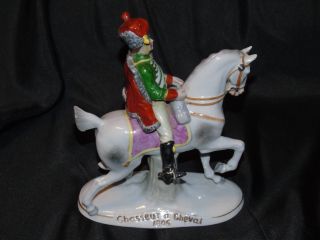 German Voight Sitzendorf Chasseur A Cheval 1806 Porcelain Soldier On Horse 7
