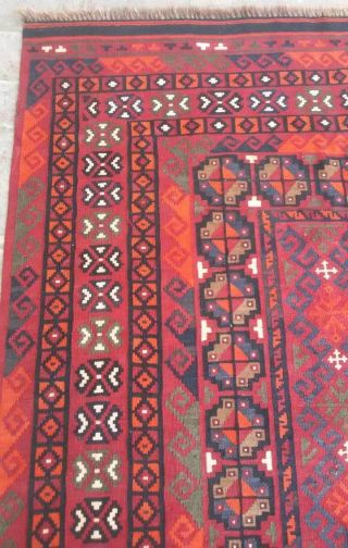 4 ' 10 x 8 ' 5 ft Handmade vintage afghan tribal maimana wool persian area kilim rug 5